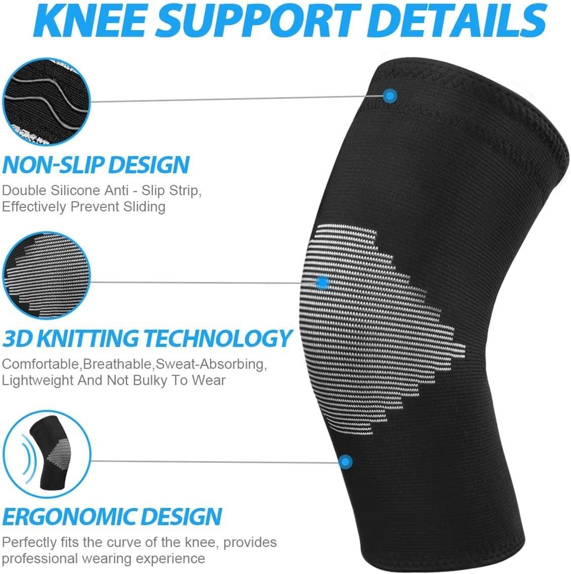 Knee Brace Knee Compression Sleeve Support for Men Women